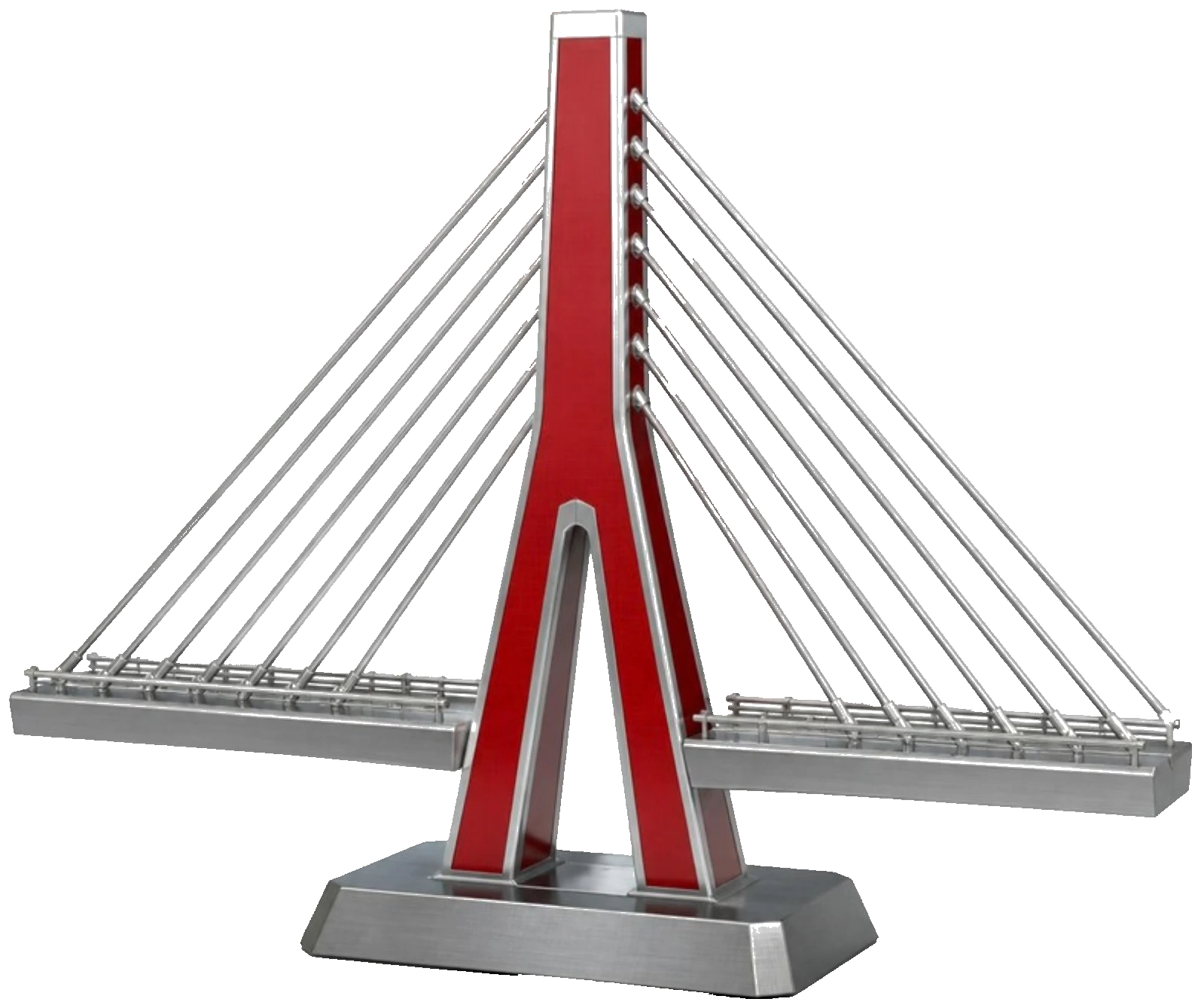 Puente atirantado — composición técnica de ingeniería